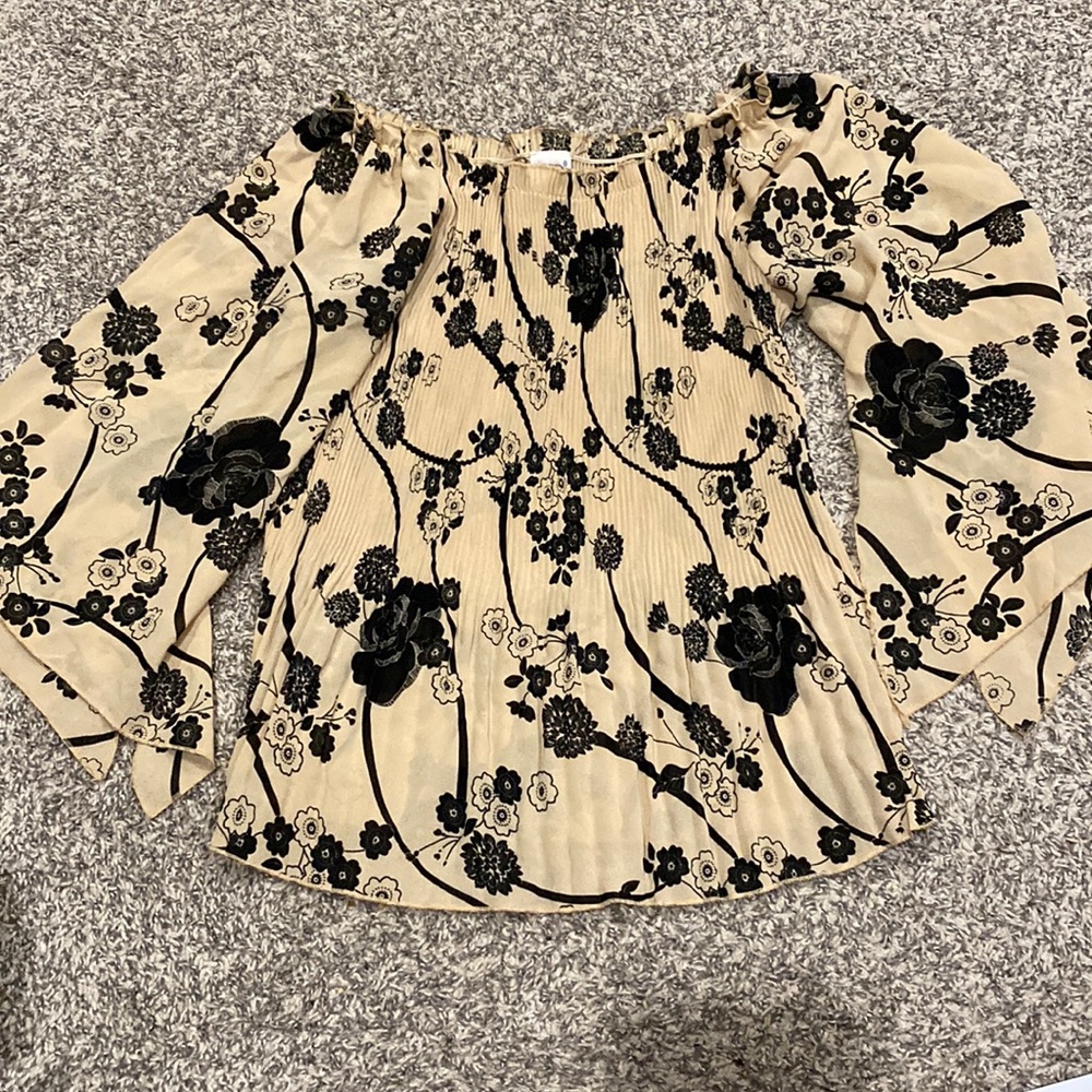 Brown and black C O C blouse